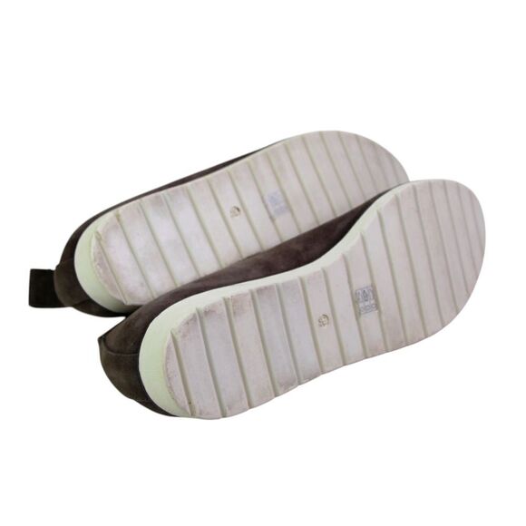 Eileen Fisher BROWN GENUINE LEATHER SUEDE WEDGE 1" ROUND TOE LOAFER SHOES Sz 9.5 - Picture 8 of 10